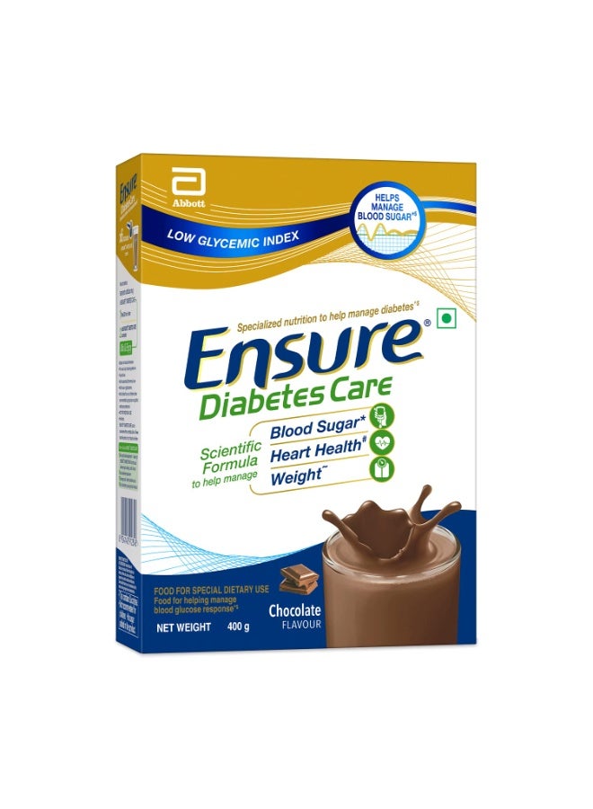 انشور رعاية مرضى السكري، ضمان فانيليا لمرضى السكري - 1 كجم - تغذية للمساعدة في التحكم بمستويات السكر في الدم - علبة 400 جم (بنكهة الشوكولاتة) - Image 5